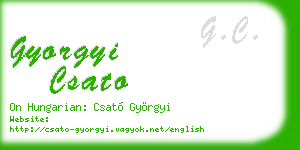 gyorgyi csato business card