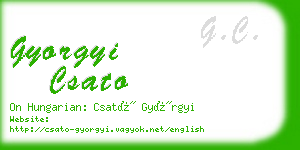 gyorgyi csato business card